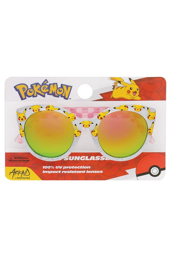 Pokemon Pikachu Girl's Cateye Sunglasses White