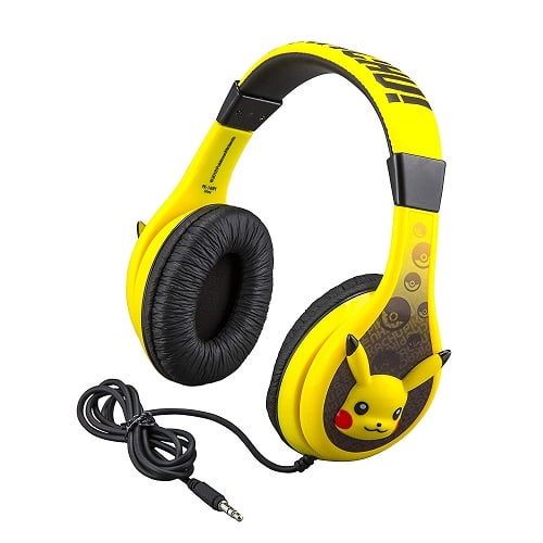 Kid Friendly Pokemon Pikachu Adjustable Headphones with Volume Limiting Feature Walmart