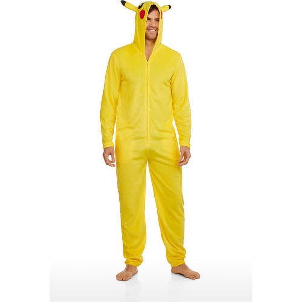 Pokemon Pikachu Licensed Men's Onesie Hooded Union Suit