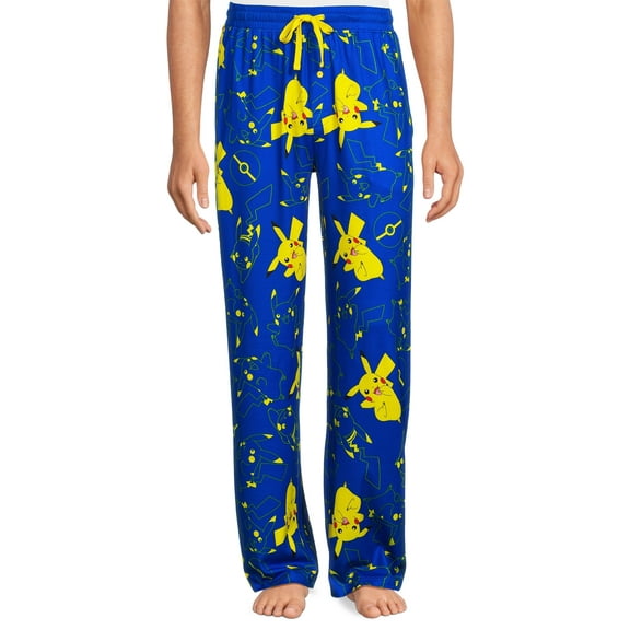 Pokemon Pikachu Men's & Big Men's All Over Print Sleep Pants, Size S-2XL