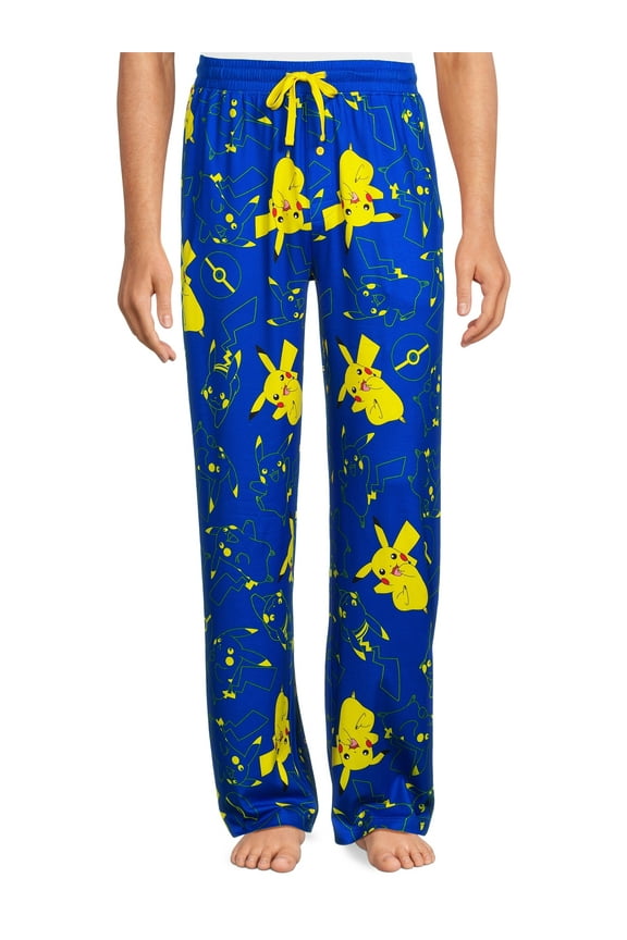 Pokemon Pikachu Men's & Big Men's All Over Print Sleep Pants, Size S-2XL