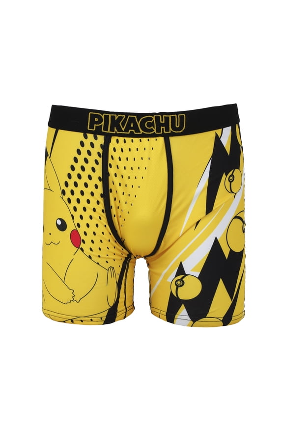 Pokemon Pikachu Men’s Yellow Boxer Briefs
-Large