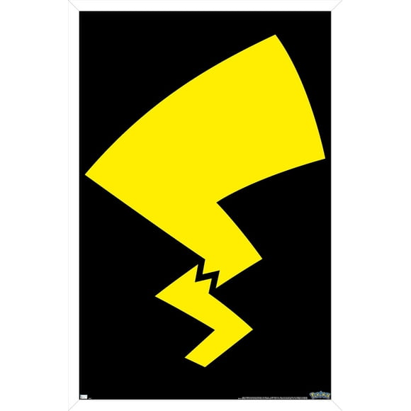 Pokemon - Pikachu Minimalist Tail Wall Poster, 22.375" x 34" Framed