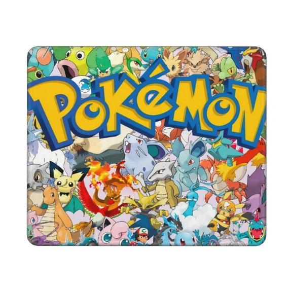 Pokemon-Pikachu Mouse Pad,Office Computer Mouse Pad with Stitched Edges,Non Slip Rubber Desktop Gaming Mouse Pad,10X12In