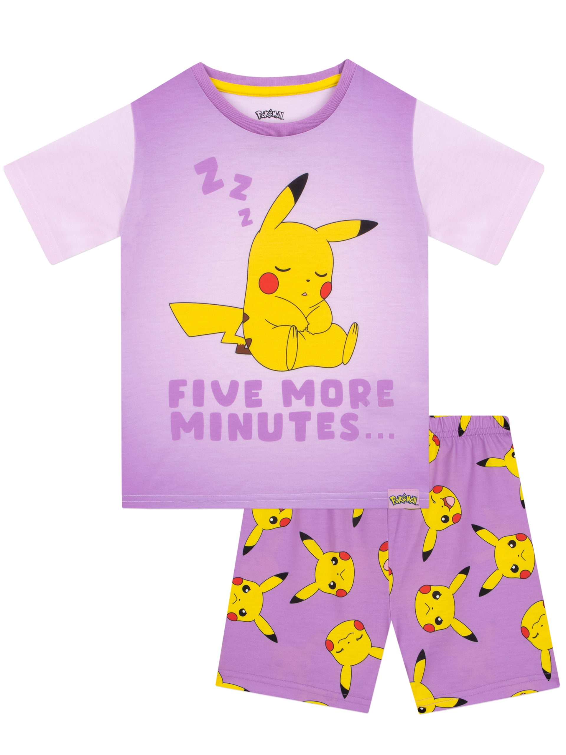 Pokemon Pikachu Pajamas Purple Girls Sizes 6 14 Walmart