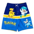 thumbnail image 1 of Pokemon Pikachu Piplup Quaxly Compression UPF 50+ Swim Trunks Little Kid to Big Kid, 1 of 5