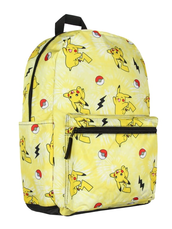 Pokemon Pikachu Pokeball Tie Dye 17" Travel Laptop Backpack