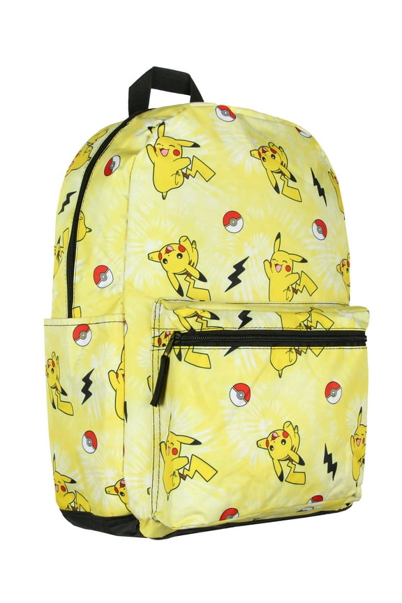 Pokemon Pikachu Pokeball Tie Dye 17" Travel Laptop Backpack