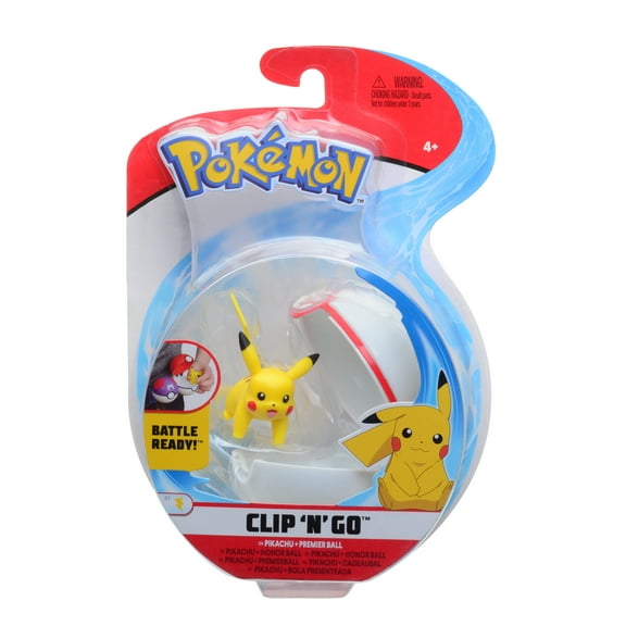 Pokemon Clip 'N' Go Pikachu & Premier Ball 2-Inch Battle Figure