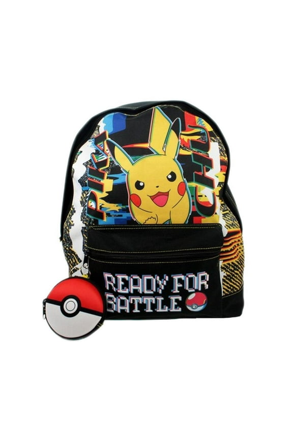 Pokemon Pikachu Ready For Battle School Backpack School Bag for Gamers and Nintendo Fans