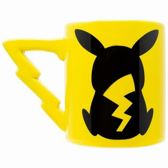 Pokemon Pikachu with Lightening Bolt Sculpted Handle Ceramic Mug 20-Ounces