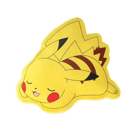 Pokemon Pikachu Shaped Velour Throw Pillow
