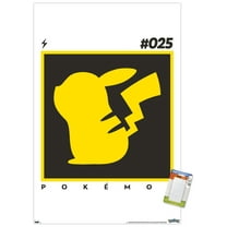 Pokémon - Pikachu Simple 25 Wall Poster, 14.725" x 22.375"