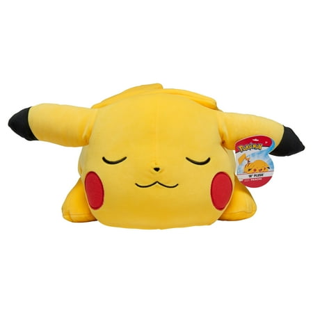 Pokemon Pikachu Sleeping Plush - 18-Inch Premium Plush in Sleeping Pose