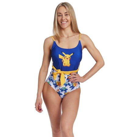 Pokemon Pikachu Stretch Fabric Lined One-Piece Swimsuit (Women's )
