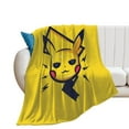 thumbnail image 1 of Pokemon Pikachu Throw Blanket Cute Flannel for Boys Girls Men Women, 1 of 7