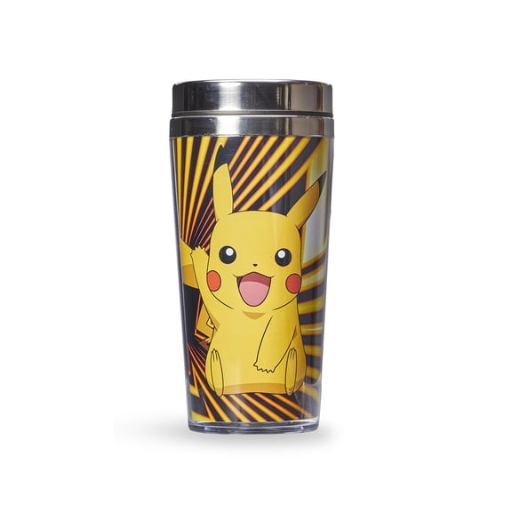 Pokemon Pikachu Travel Mug - 16oz BPA-Free Car Tumbler with Spill-Proof Lid