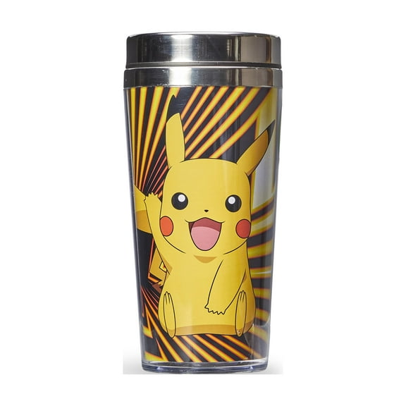 Pokemon Pikachu Travel Mug - 16oz BPA-Free Car Tumbler with Spill-Proof Lid