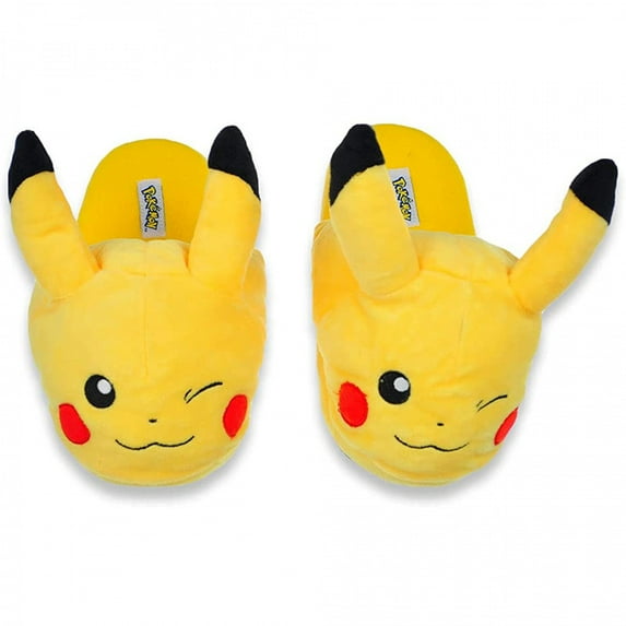 Pokemon Pikachu Wink Character Head Youth 3D Slippers-Size 1