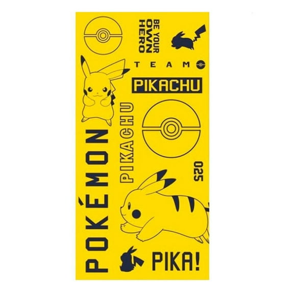 Pokemon Pikachu Yellow Cotton Beach Towel