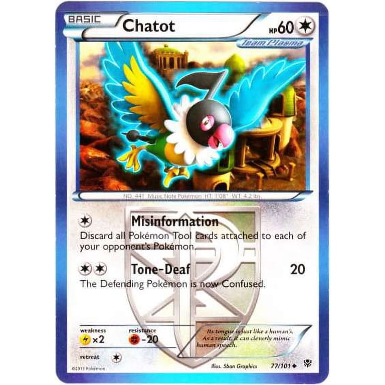 Pokemon Plasma Blast Uncommon Chatot #77 - Walmart.com