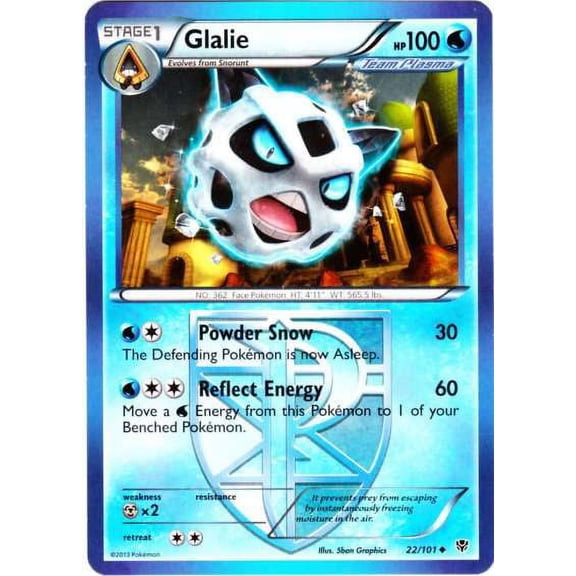 Pokemon Plasma Blast Uncommon Glalie #22