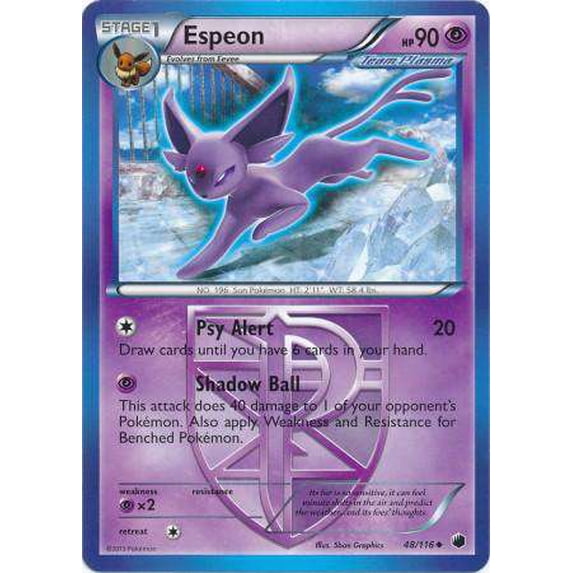 Pokemon Black & White Plasma Freeze Uncommon Espeon #48
