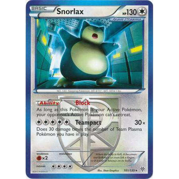 Pokemon Plasma Storm Snorlax #101
