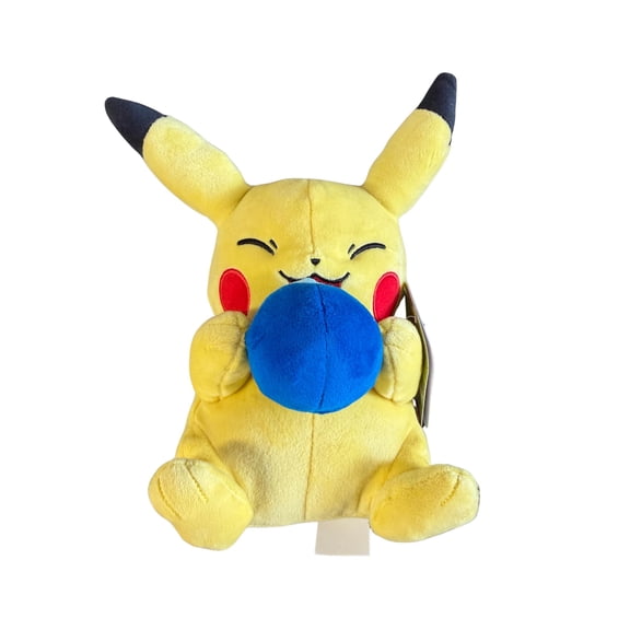 Pokemon Plush Pikachu Holding Blueberry 8 Inches Tall Officially Licensed