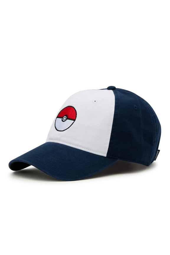 Pokemon Poké Ball Unisex Baseball Cap White Navy
