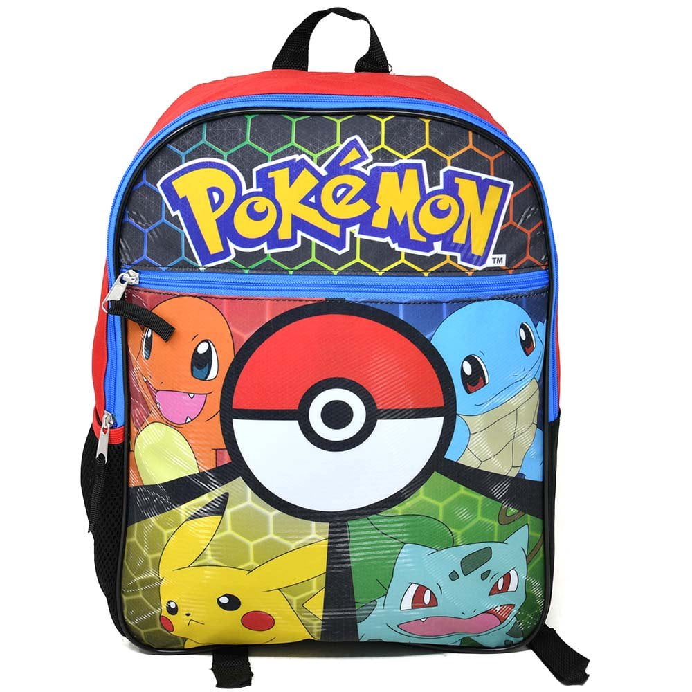 Pokemon Kids Backpack with Pokeball Pouch - Multicolor Pokemon Backpack Kids Book Bag Pikachu Poké Ball Gaming  main image 3