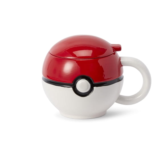 Pokemon Pokeball Ceramic Coffee Mug with Lid