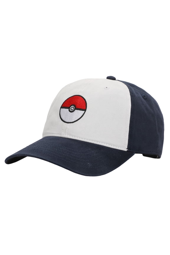 Pokemon Pokeball Embroidery Men's Baseball Navy Baseball Cap