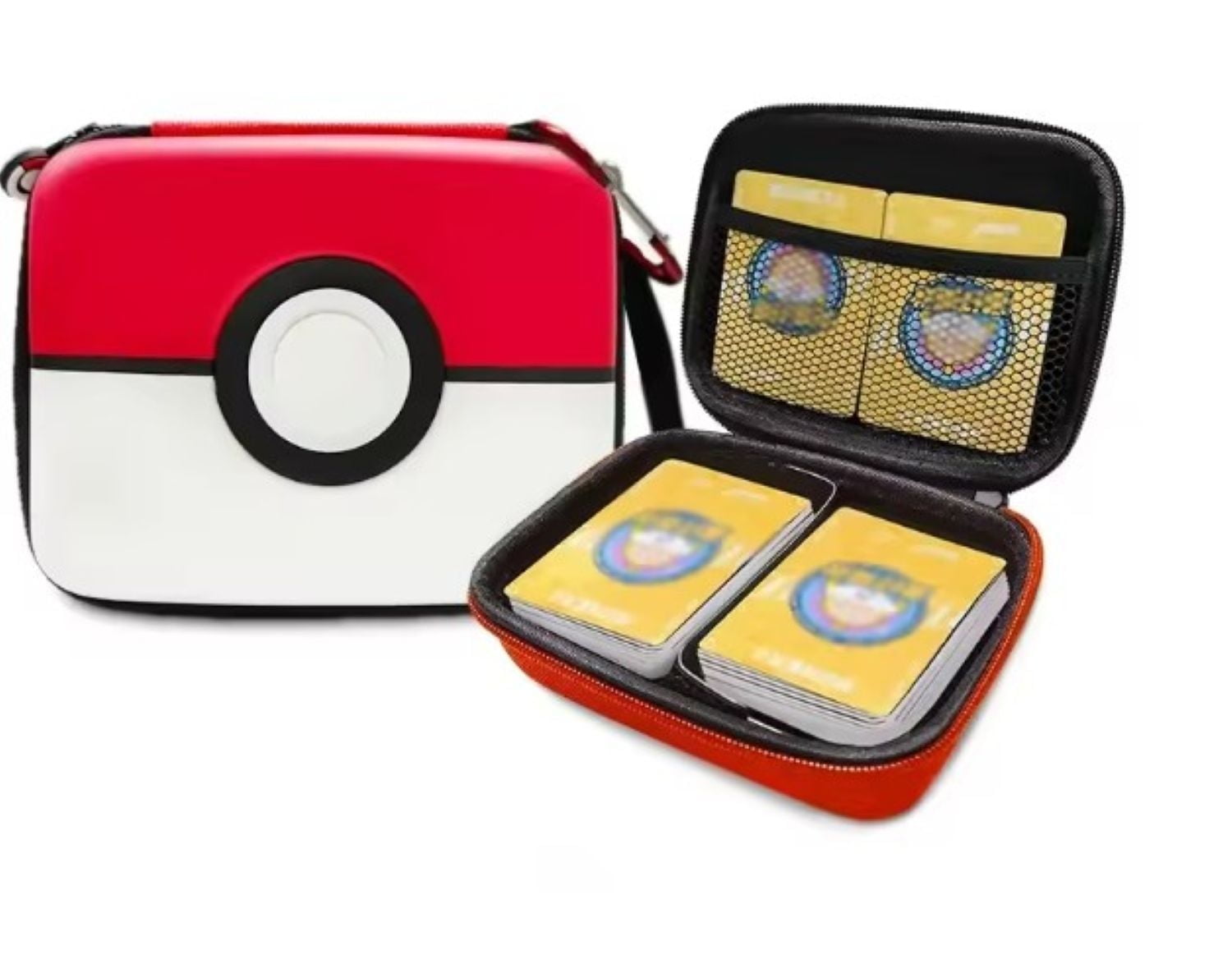 Packable Play Pokeball Style Trading Cards Holder Carrying Case