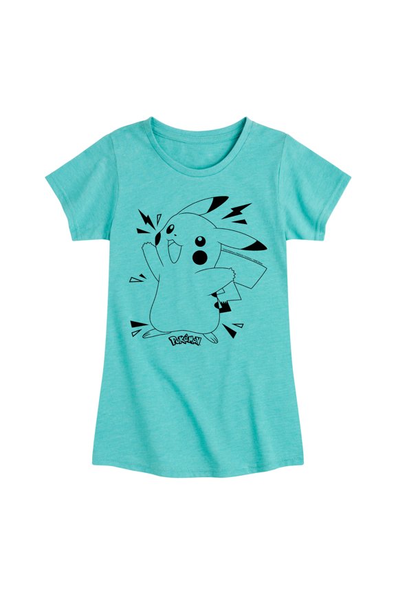 Pokémon - Pokedex Pikachu - Youth Girls Short Sleeve Graphic T-Shirt