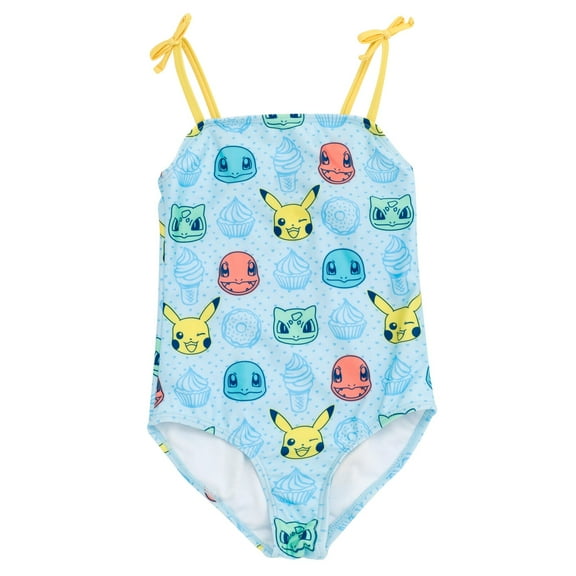 Pokemon Pokemon Pikachu Charmander Bulbasaur UPF 50+ One Piece Bathing Suit (Girls) 7-8