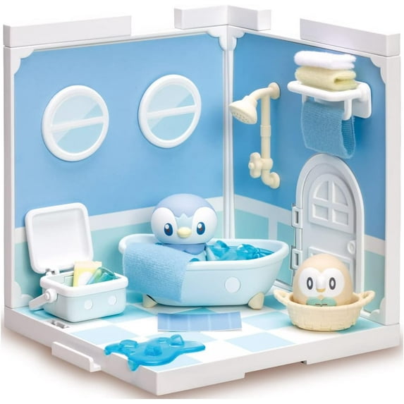 Pokemon Pocket Peace House Bathroom Piplup & Rowlet