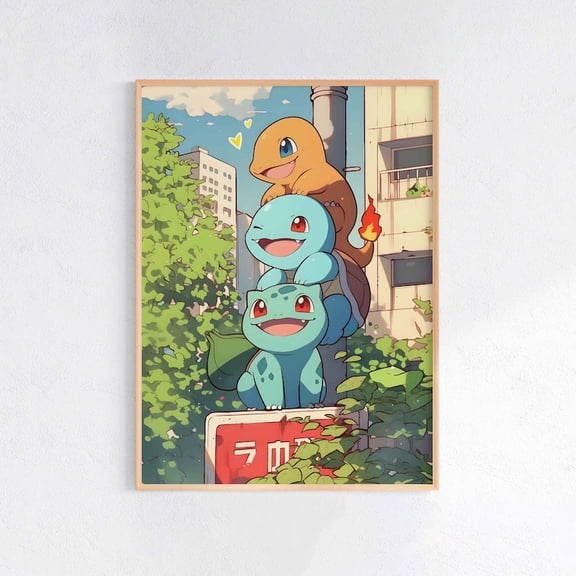 Pokemon Poster, Gaming Room Poster, Gaming Wall Poster, Gaming Print Poster, Game Gift,Video Games Poster,Gaming Art Wall Decor, Gaming Art 8x12 UNFRAMED