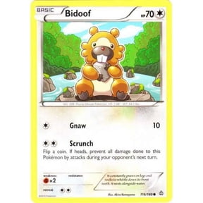 Pokemon Primal Clash Common Bidoof #116