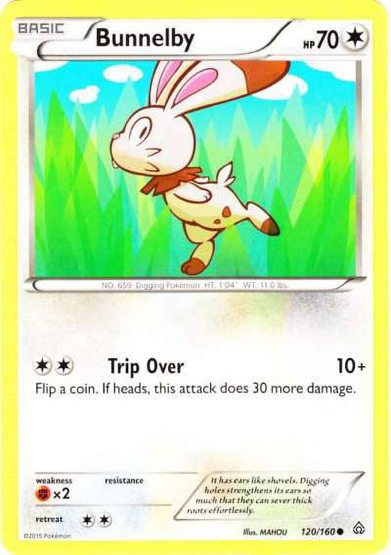 pokemon card bunnelby Pokemon Primal Clash Common Bunnelby #120