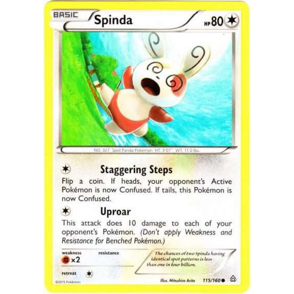 Pokemon Primal Clash Common Spinda #115