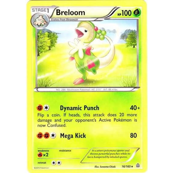 Pokemon Primal Clash Rare Breloom #16