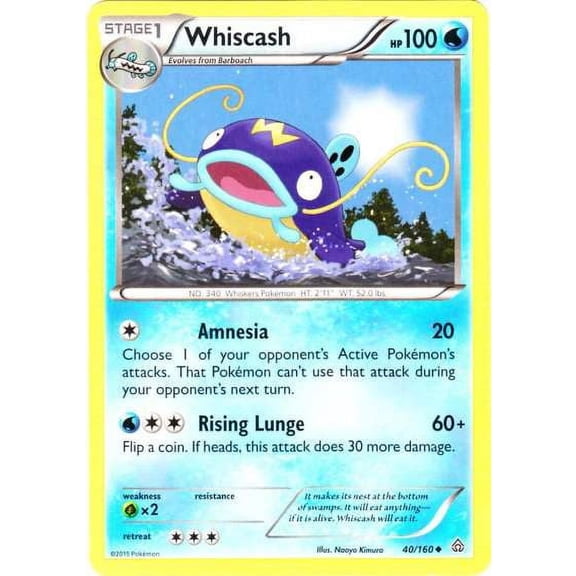 Pokemon Primal Clash Uncommon Whiscash #40
