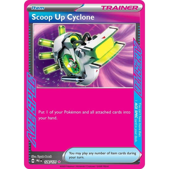 Pokemon Prismatic Evolutions ACE SPEC Rare Scoop Up Cyclone #128