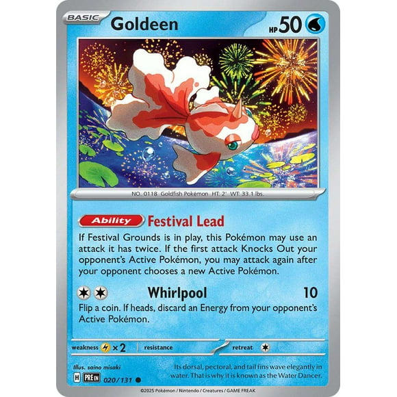 Pokemon Prismatic Evolutions Common Goldeen #20