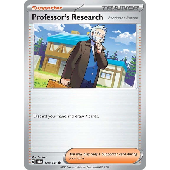 Pokemon Prismatic Evolutions Common Professor's Research #124