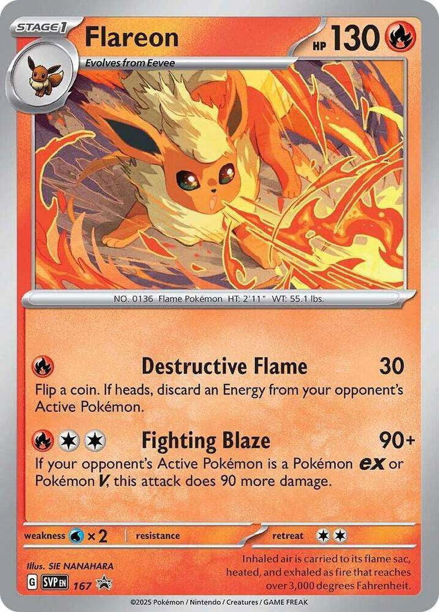 prismatic evolutions Flareon SAR ブースター Flareon Ex 014/132 Stamped Prismatic Evolutions Surprise Box