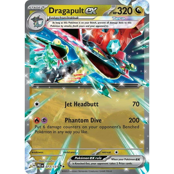 Pokemon Prismatic Evolutions Double Rare Dragapult ex #73