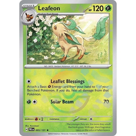 Pokemon Prismatic Evolutions Poke Ball Pattern Leafeon #5