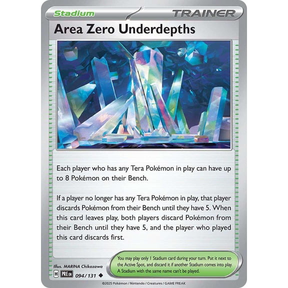 Pokemon Prismatic Evolutions Uncommon Area Zero Underdepths Stadium #94
